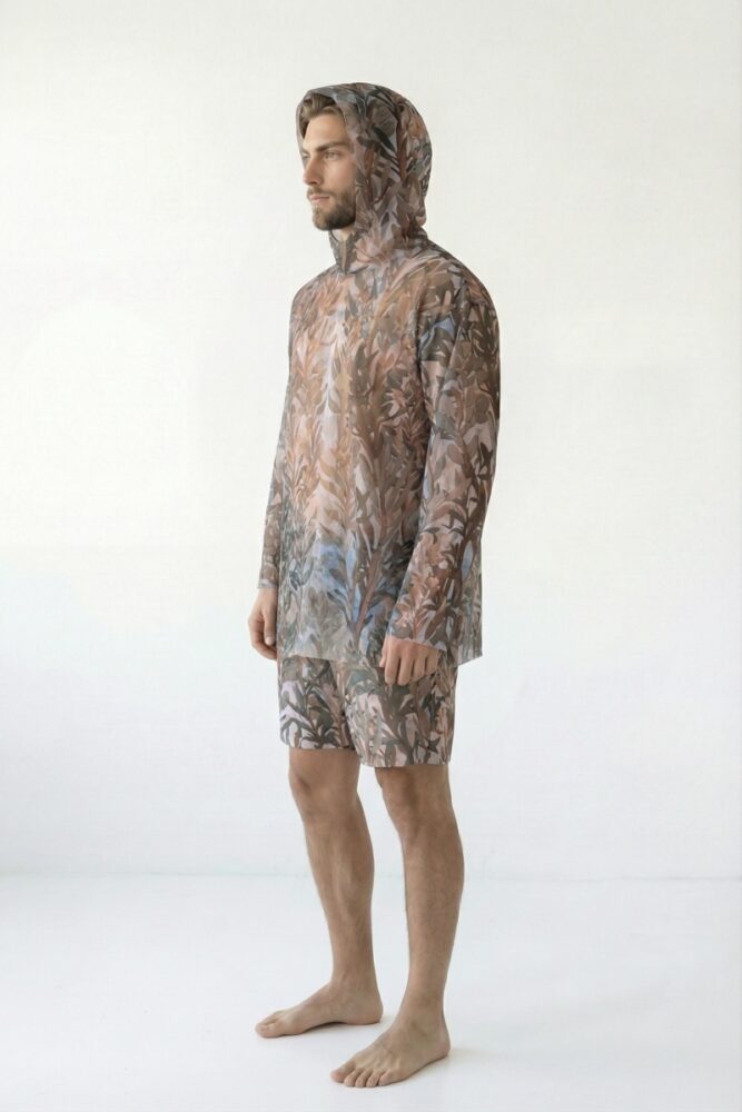 sku: 26003238 | Brand: RoDaSoleil  | Size: Small Medium Large XLarge XXLarge  | Colors: Цветной  | Бренды RoDaSoleil | Мужская коллекция Пляжная одежда | Title: Футболка ОЛИВКИ с капюшоном