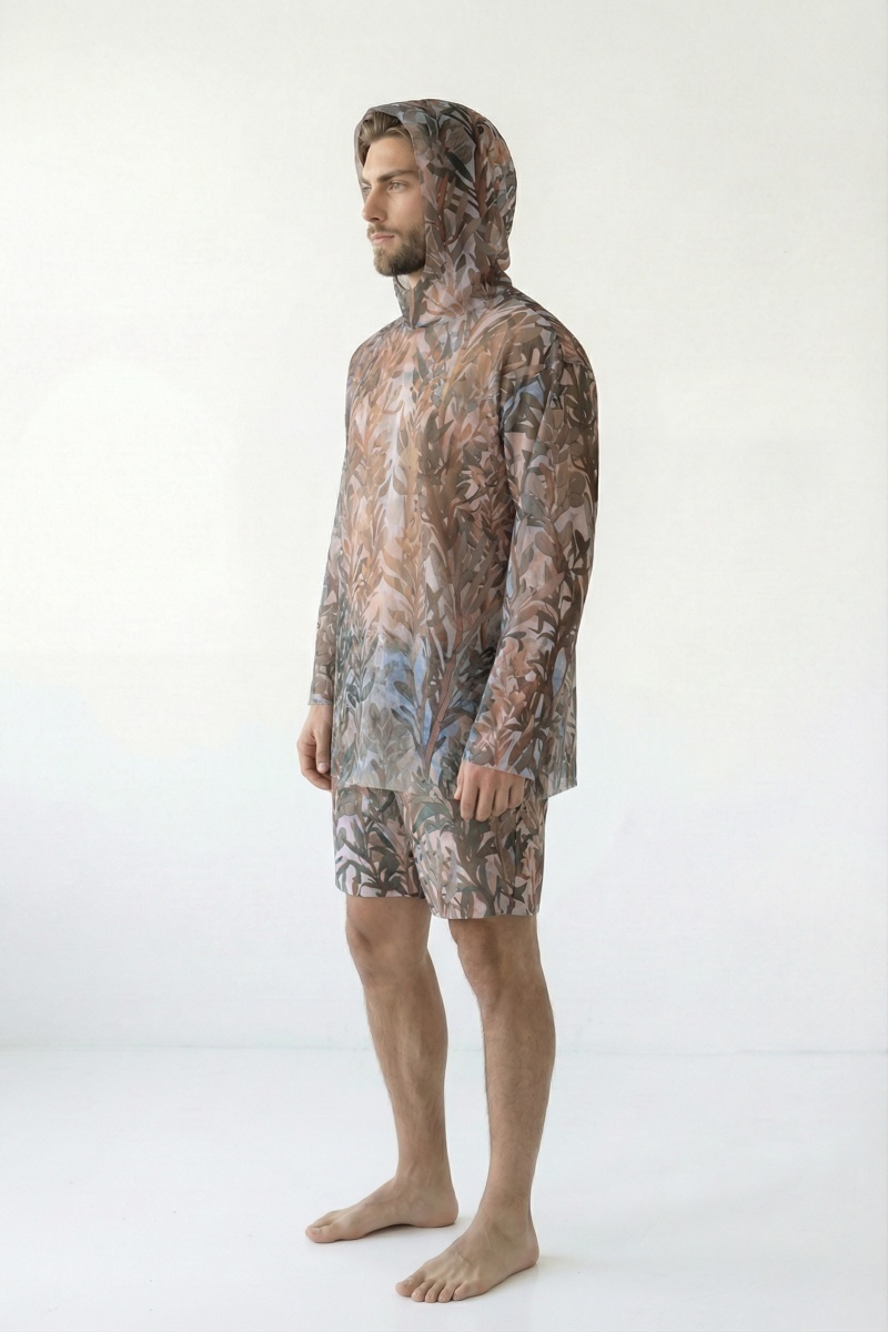 sku: 26003238 | Brand: RoDaSoleil  | Size: Small Medium Large XLarge XXLarge  | Colors: Цветной  | Бренды RoDaSoleil | Мужская коллекция Пляжная одежда | Title: Футболка ОЛИВКИ с капюшоном