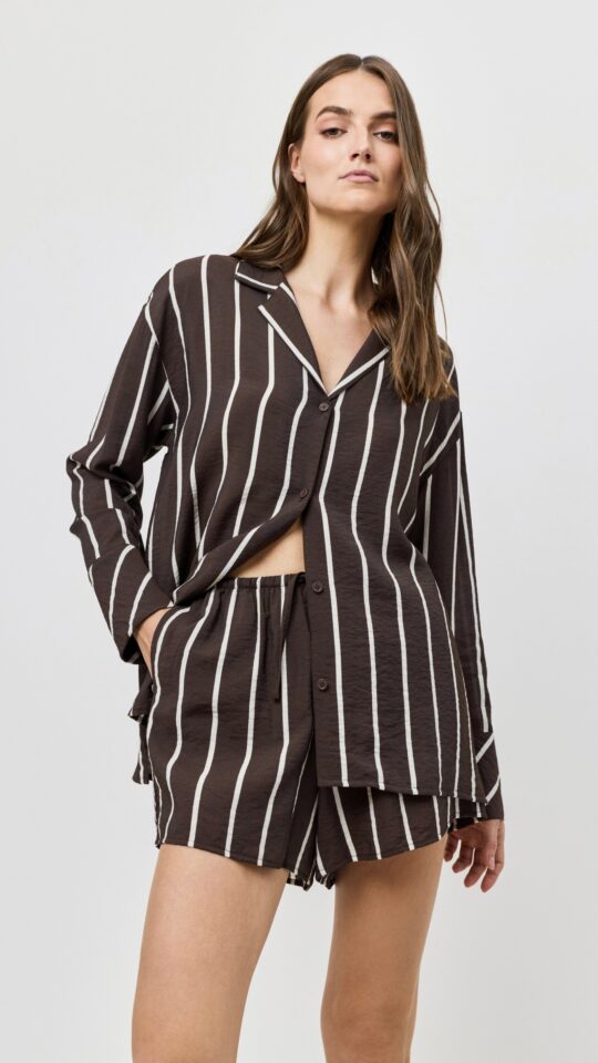 sku: CEDAR | Brand: Aruelle  | Size: XSmall Small Medium Large XLarge XXLarge  | Colors: Шоколадный/Молочный  | Бренды Aruelle | Домашняя одежда Костюмы | Title: Комплект с шортами CEDAR