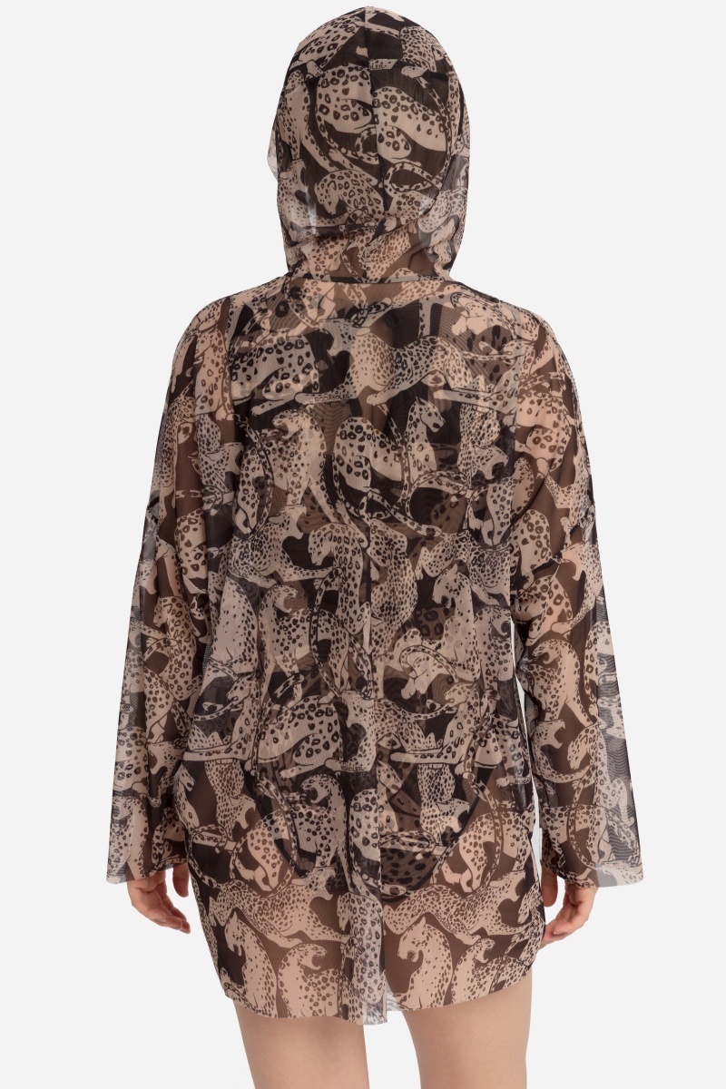 sku: 25004526 | Brand: RoDaSoleil  | Size: L/XL S/M  | Colors: Цветной  | Бренды RoDaSoleil | Пляжная одежда | Title: Футболка ДИКАЯ КОШКА с капюшоном