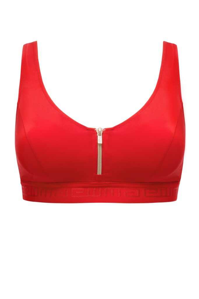 sku: SP2605-Y-322 | Brand: Marc Andre  | Size: 36 38 40 42 44  | Colors: Красный  | Бренды Marc&Andre | Купальники Раздельные | Title: Топ UPDATE ZIPPER