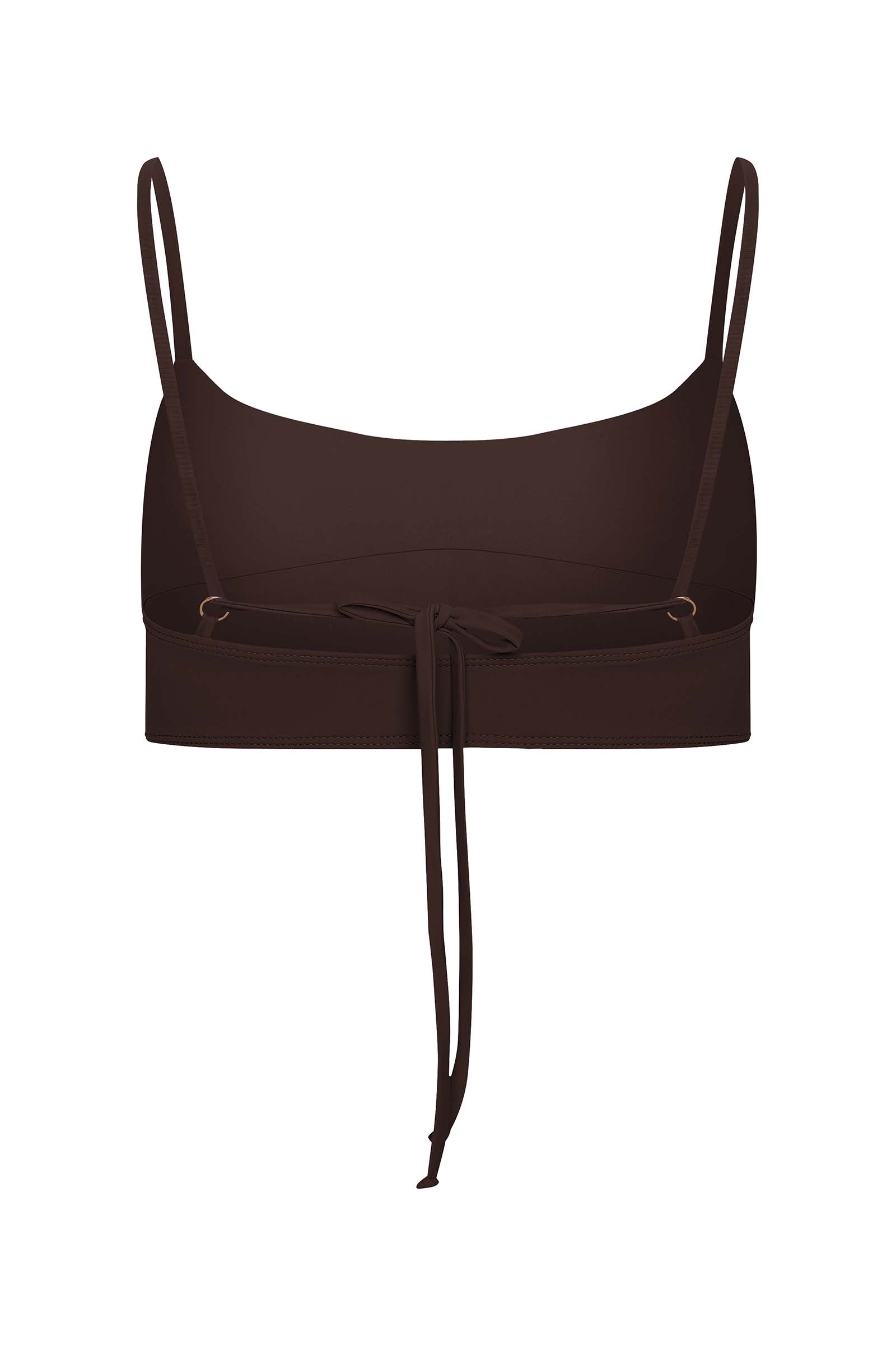 sku: MN-008 | Brand: MY NYMPH  | Size: XSmall Small Medium Large  | Colors: Арабика  | Бренды MY NYMPH | Купальники Раздельные | Title: Топ ЛИНА