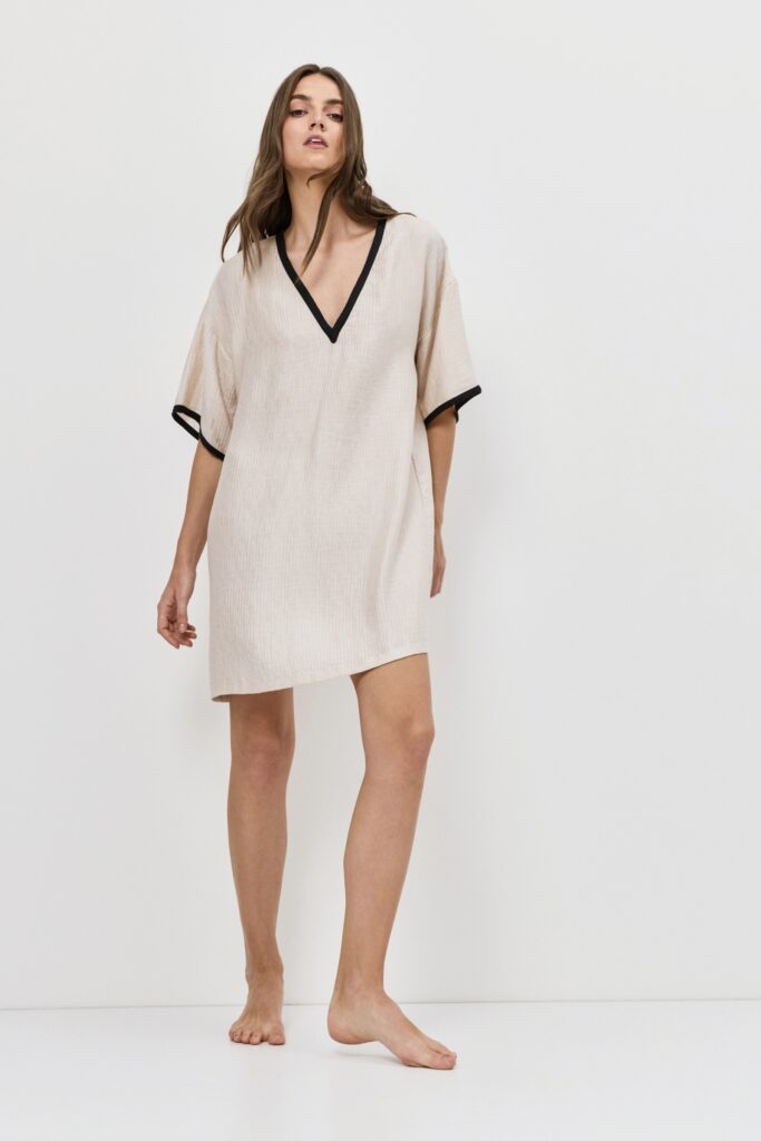 sku: HORIZON | Brand: Aruelle  | Size: XSmall Small Medium Large XLarge XXLarge  | Colors: Светло-бежевый  | Бренды Aruelle | Домашняя одежда Платья | Пляжная одежда | Title: Платье HORIZON