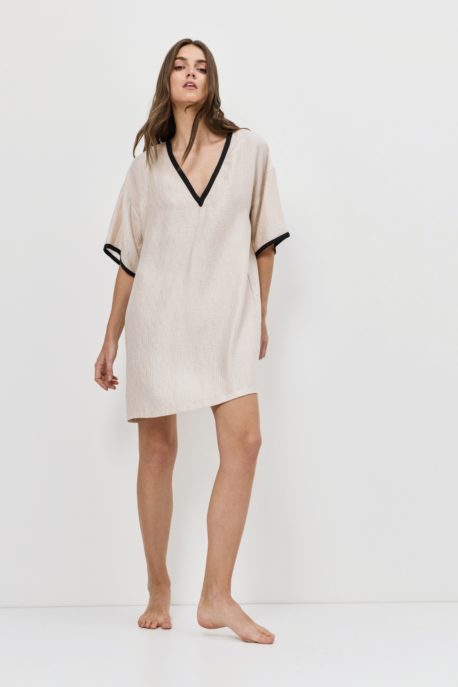 sku: HORIZON | Brand: Aruelle  | Size: XSmall Small Medium Large XLarge XXLarge  | Colors: Светло-бежевый  | Бренды Aruelle | Домашняя одежда Платья | Пляжная одежда | Title: Платье HORIZON