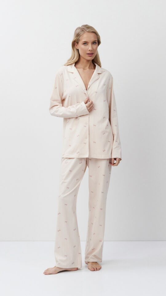 sku: YVETTE | Brand: Aruelle  | Size: XSmall Small Medium Large XLarge XXLarge  | Colors: Персиковый  | Бренды Aruelle | Домашняя одежда Пижамы | Title: Пижама с брюками YVETTE