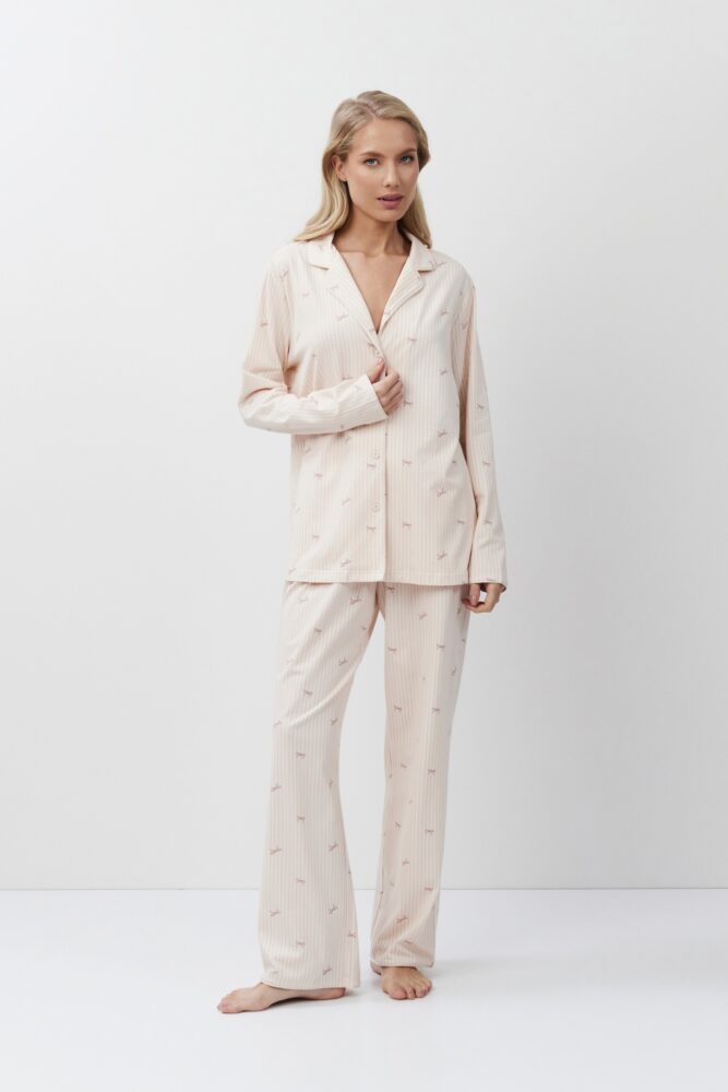 sku: YVETTE | Brand: Aruelle  | Size: XSmall Small Medium Large XLarge XXLarge  | Colors: Персиковый  | Бренды Aruelle | Домашняя одежда Пижамы | Title: Пижама с брюками YVETTE