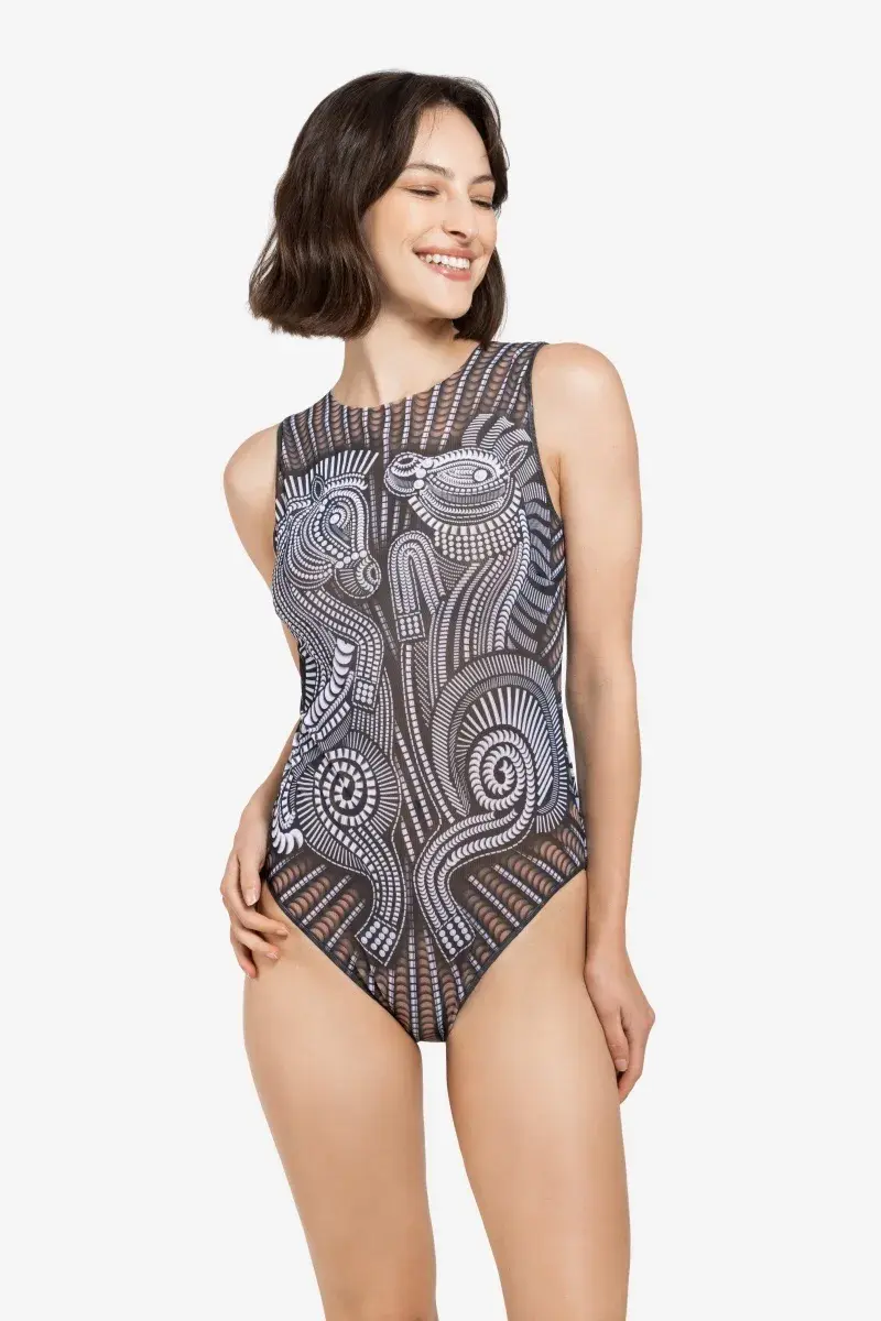 sku: 26001162 | Brand: RoDaSoleil  | Size: XSmall Small Medium Large XLarge  | Colors: Цветной  | Бренды RoDaSoleil | Купальники Слитные | Title: Слитный купальник ГОД ЛОШАДИ