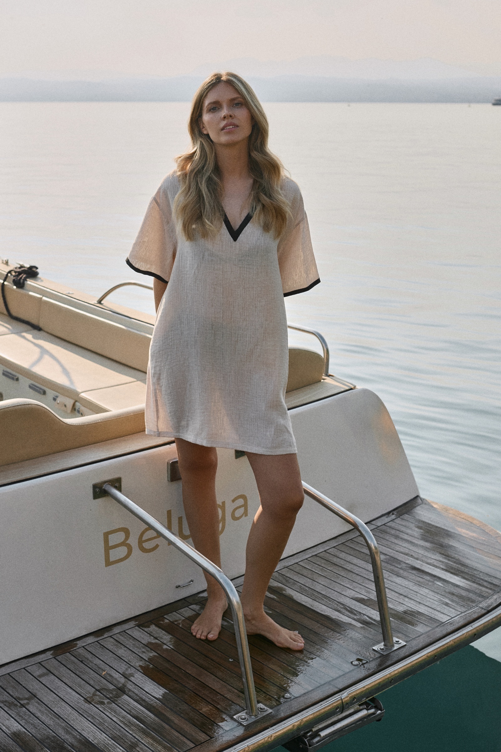 sku: HORIZON | Brand: Aruelle  | Size: XSmall Small Medium Large XLarge XXLarge  | Colors: Светло-бежевый  | Бренды Aruelle | Домашняя одежда Платья | Пляжная одежда | Title: Платье HORIZON