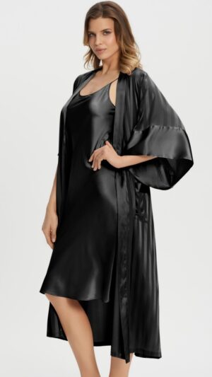 sku: W22-00SS101-L | Brand: Marc Andre  | Size: 36 38 40 42 44 46  | Colors: Черный  | Бренды Marc&Andre | Домашняя одежда Халаты | Title: Халат SILK STORY