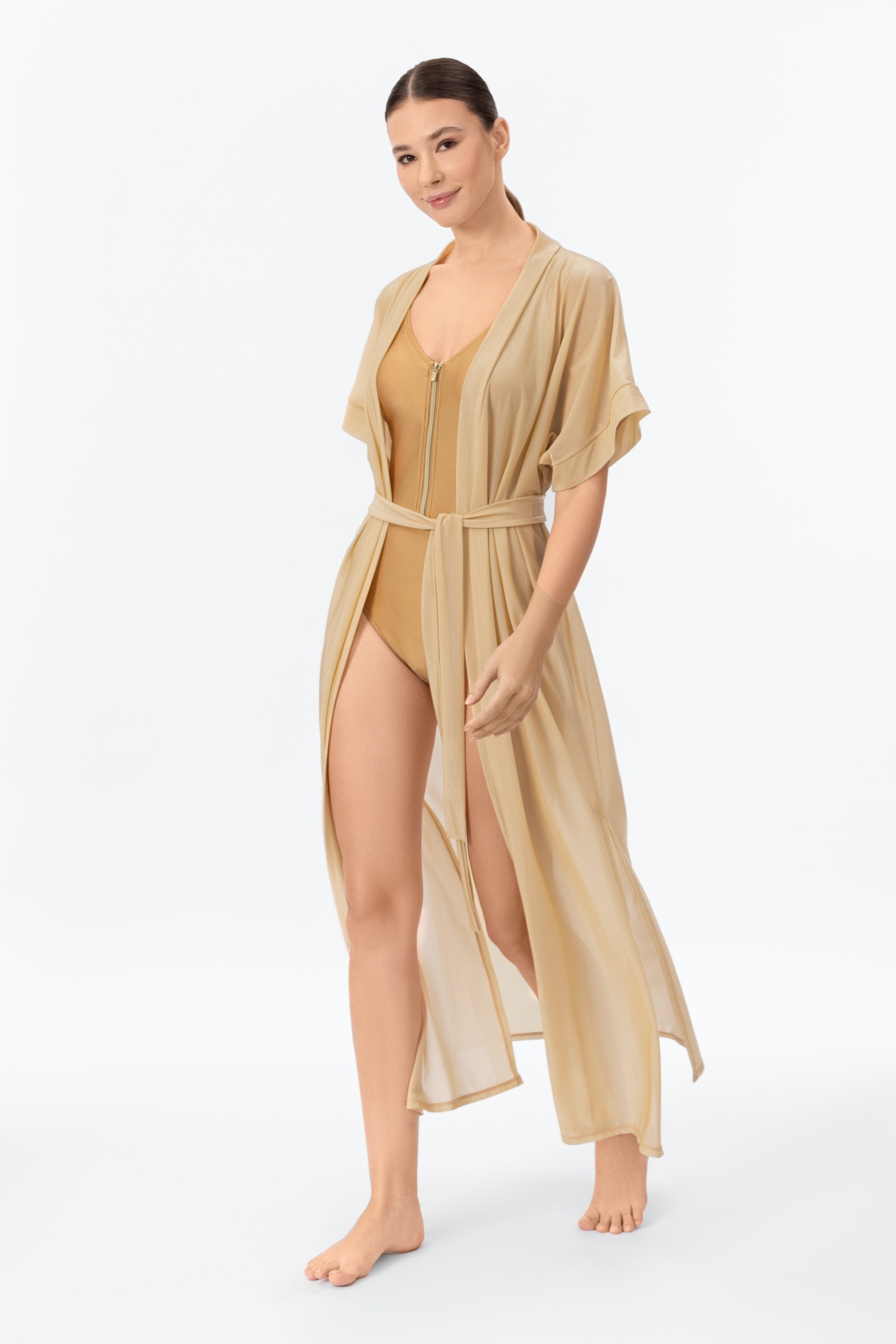 sku: CU26-08 | Brand: Marc Andre | Size: Small Medium Large XLarge | Colors: Бежевый | Бренды Marc&Andre | Пляжная одежда | Title: Пляжная туника TUNIC-ROBE