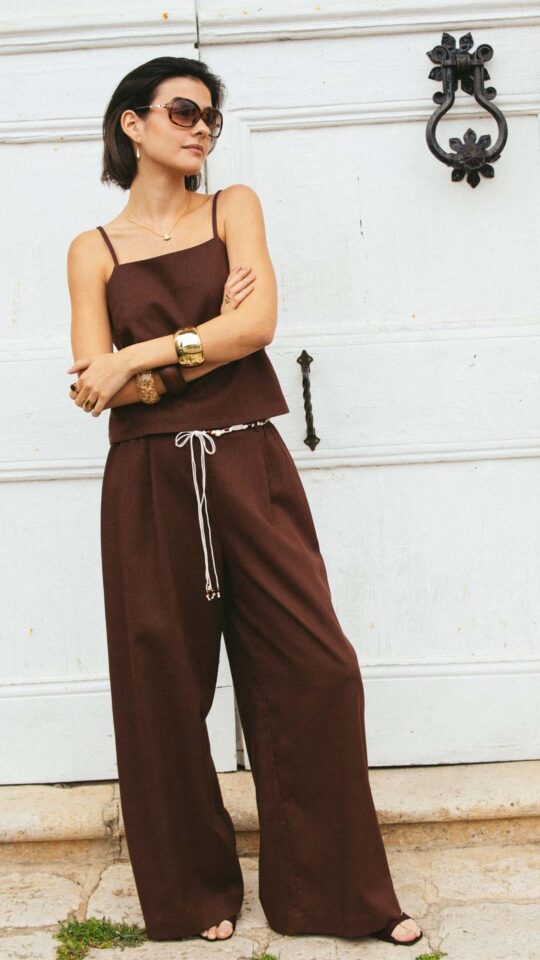 sku: MN-007 | Brand: MY NYMPH  | Size: XS/S M/L  | Colors: Коричневый  | Бренды MY NYMPH | Пляжная одежда | Title: Брюки