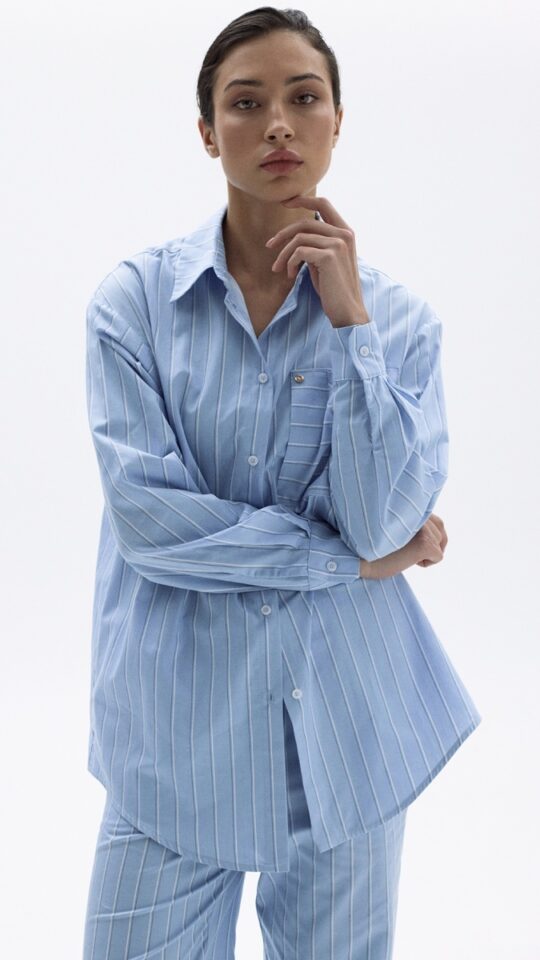 sku: 55492-1+55493-1 | Brand: Laete  | Size: 52 42 44 46 48 50  | Colors: Голубая полоска  | Бренды Laete | Домашняя одежда Пижамы | Title: Пижама с брюками