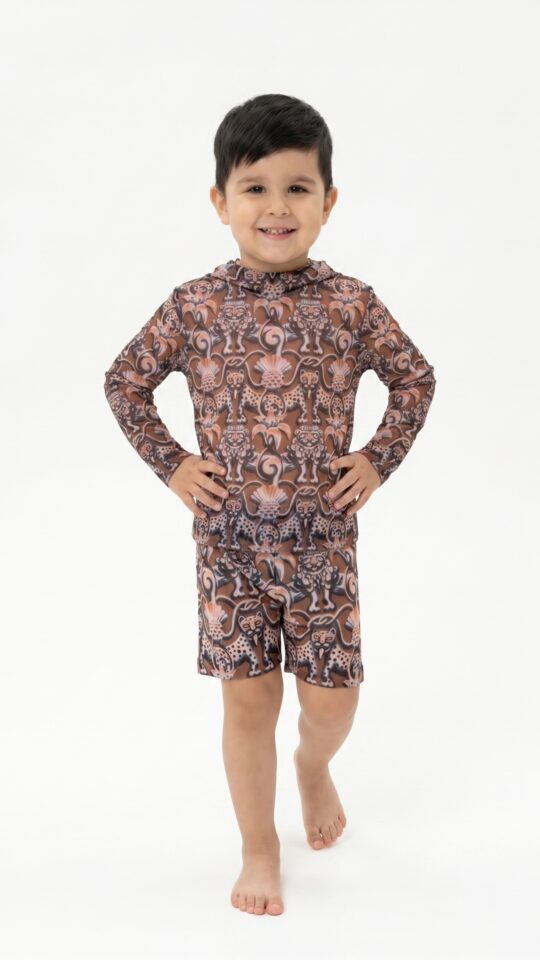 sku: 26002214 | Brand: RoDaSoleil  | Size: 104 110 116 122 128 134 140 146 152 158  | Colors: Цветной  | Бренды RoDaSoleil | Детские купальники | Title: Шорты детские СРЕДНЕВЕКОВЬЕ Коричневый