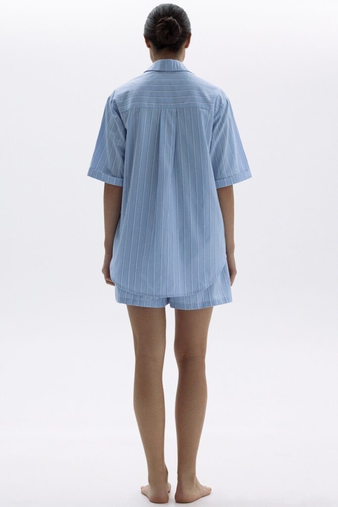 sku: 55490-1+55491-1 | Brand: Laete  | Size: 42 44 46 48 50  | Colors: Голубая полоска  | Бренды Laete | Домашняя одежда Пижамы | Title: Пижама с шортами
