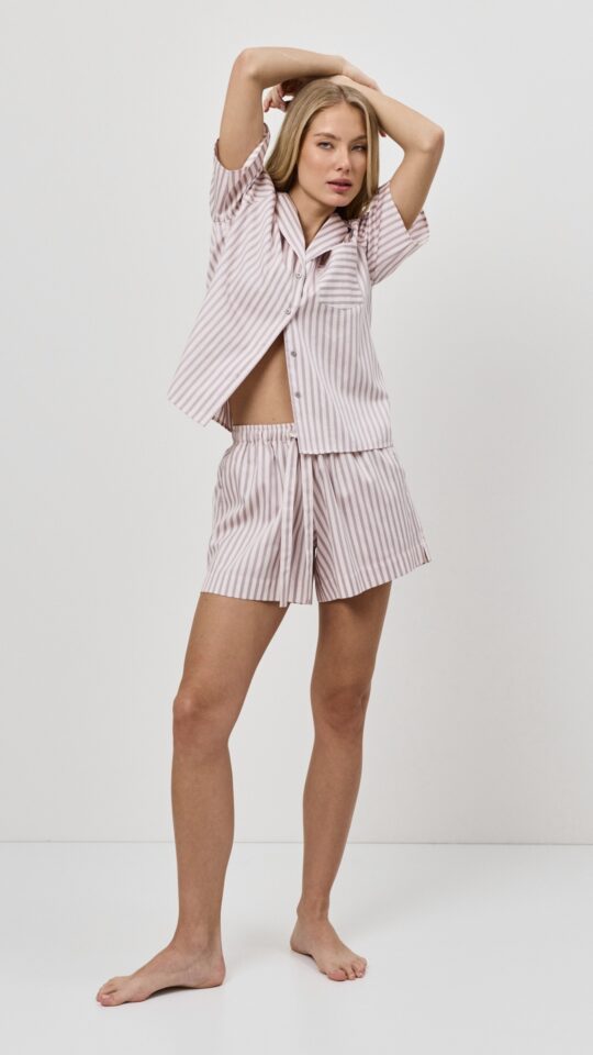 sku: ELOW | Brand: Aruelle  | Size: XSmall Small Medium Large XLarge  | Colors: Светло-розовый/Капучино  | Бренды Aruelle | Домашняя одежда Пижамы | Title: Пижама с шортами ELOW