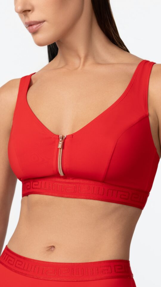 sku: SP2605-Y-322 | Brand: Marc Andre  | Size: 36 38 40 42 44  | Colors: Красный  | Бренды Marc&Andre | Купальники Раздельные | Title: Топ UPDATE ZIPPER