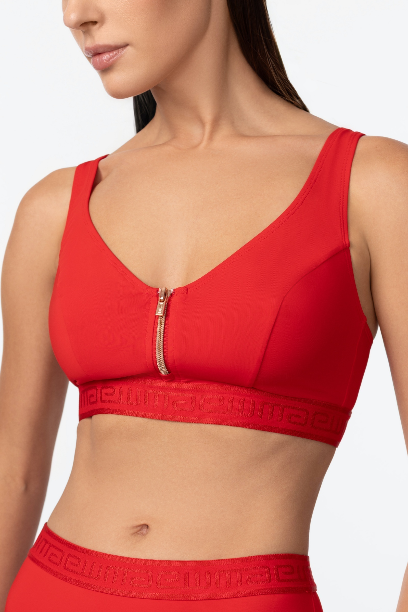 sku: SP2605-Y-322 | Brand: Marc Andre | Size: 36 38 40 42 44 | Colors: Красный | Бренды Marc&Andre | Купальники Раздельные | Title: Топ UPDATE ZIPPER