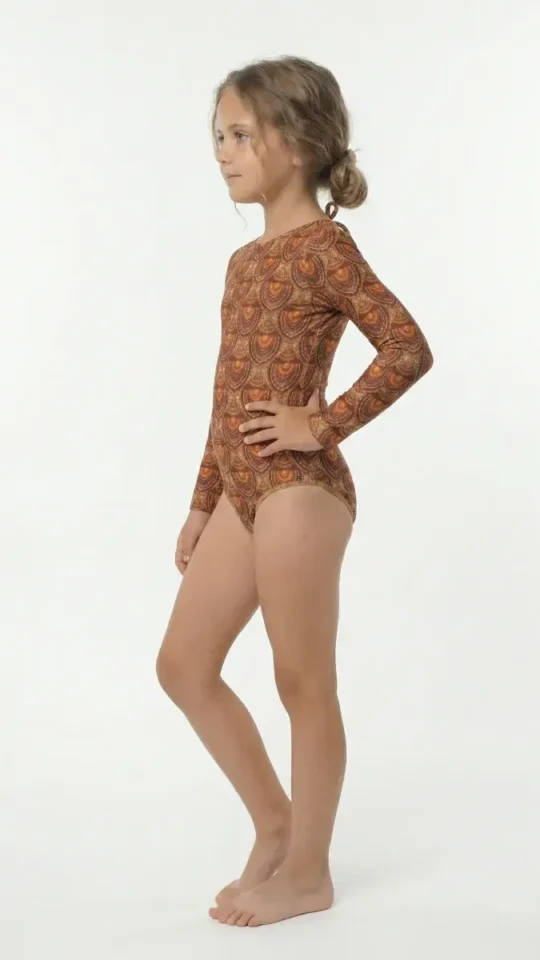 sku: 22002378 | Brand: RoDaSoleil  | Size: 104 110 116 122 128 134 140 146  | Colors: Коричневый  | Бренды RoDaSoleil | Детские купальники | Title: Слитный купальник АФРИКА