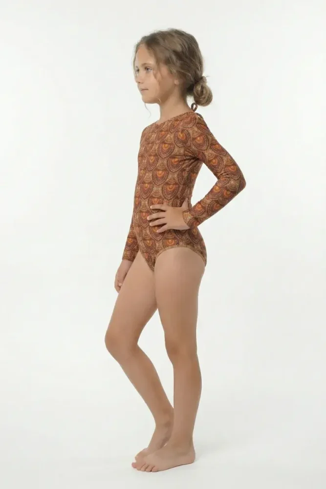 sku: 22002378 | Brand: RoDaSoleil | Size: 104 110 116 122 128 134 140 146 | Colors: Коричневый | Бренды RoDaSoleil | Детские купальники | Title: Слитный купальник АФРИКА