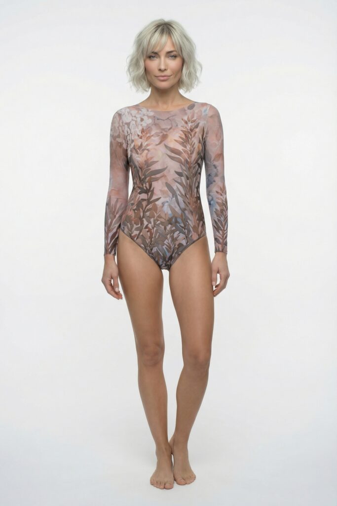 Слитный купальник ОЛИВКИ