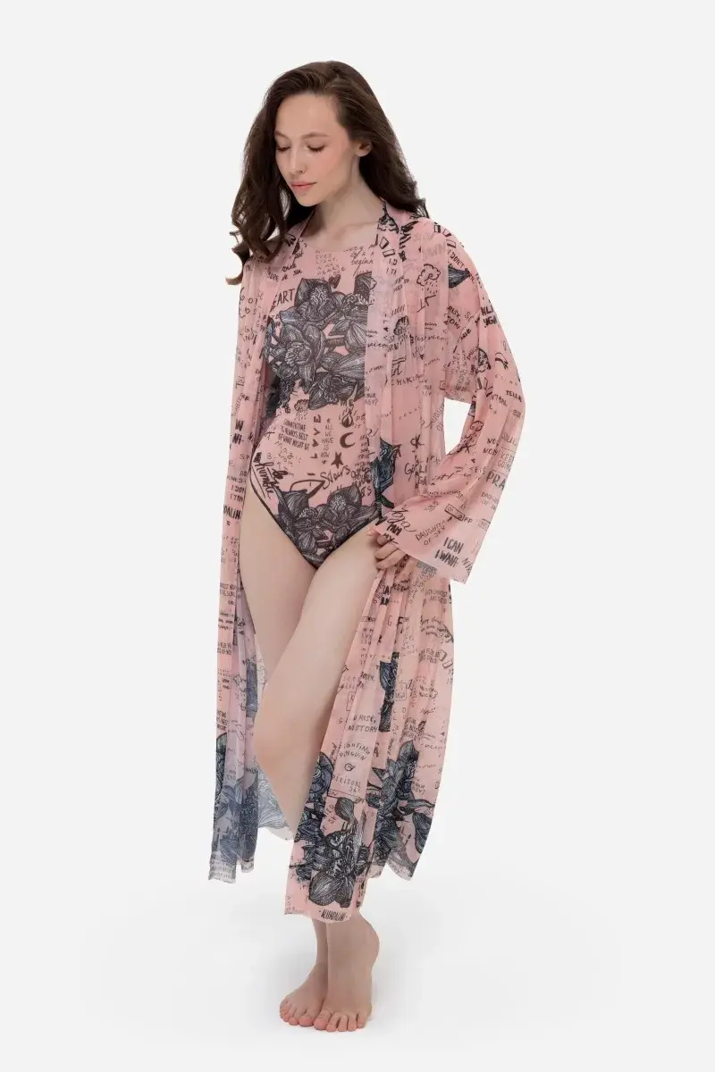 sku: 24002731 | Brand: RoDaSoleil  | Size: Onesize  | Colors: Нюд  | Бренды RoDaSoleil | Пляжная одежда | Title: Халат ТАТУ БОДИ-АРТ