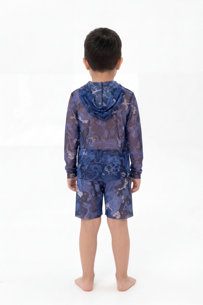 sku: 26002253 | Brand: RoDaSoleil  | Size: 104 110 116 122 128 134 140 146 152 158  | Colors: Цветной  | Бренды RoDaSoleil | Детские купальники | Title: Шорты детские ЧЕРНИЧНЫЕ НОЧИ