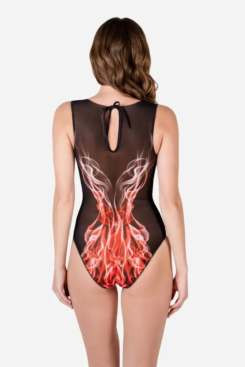 sku: 26001168 | Brand: RoDaSoleil  | Size: XSmall Small Medium Large XLarge  | Colors: Цветной  | Бренды RoDaSoleil | Купальники Слитные | Title: Слитный купальник ОГОНЬ RED