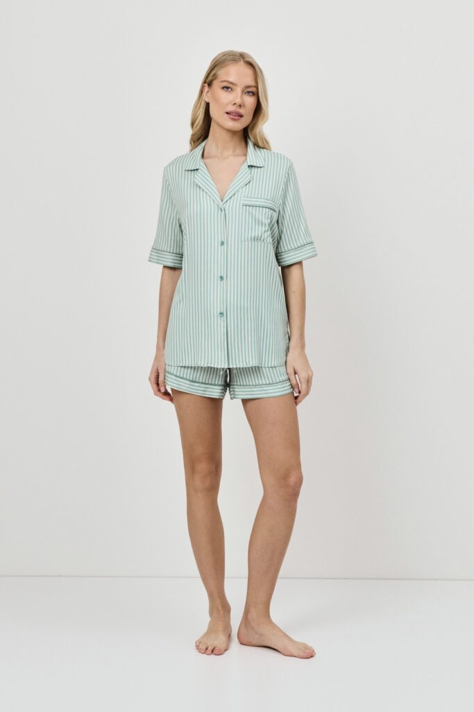 sku: MOSS | Brand: Aruelle  | Size: XSmall Small Medium Large XLarge  | Colors: Оливковый  | Бренды Aruelle | Домашняя одежда Пижамы | Title: Пижама с шортами MOSS