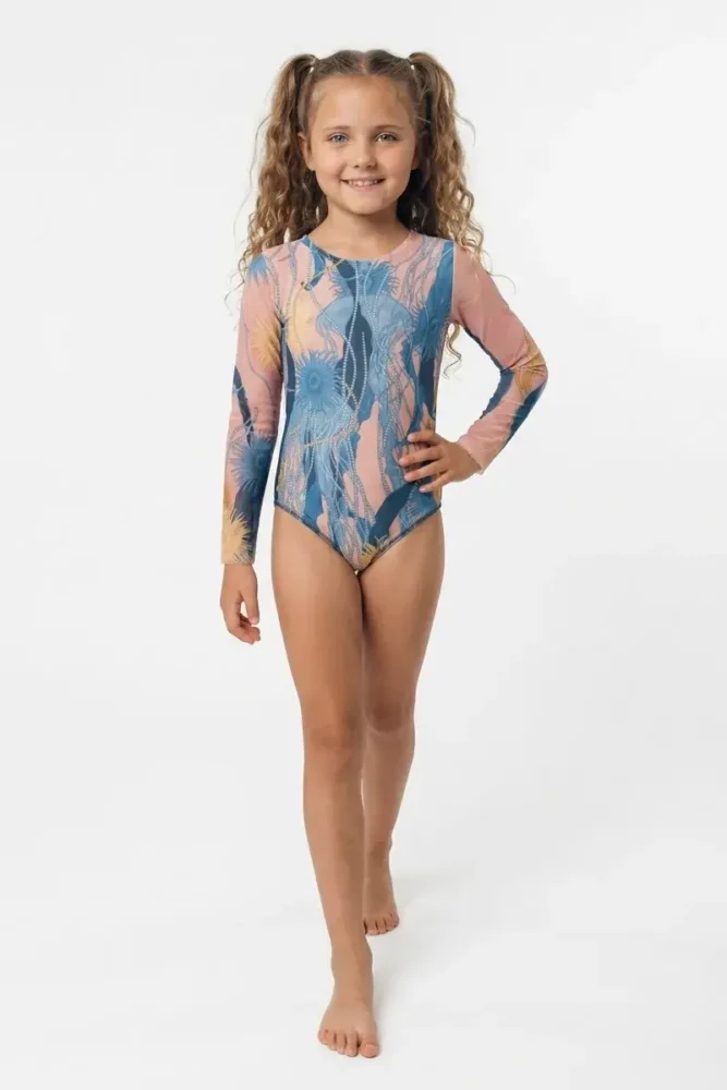 sku: 18002351 | Brand: RoDaSoleil | Size: 104 110 116 122 128 134 140 146 | Colors: Голубой | Бренды RoDaSoleil | Детские купальники | Title: Слитный купальник МЕДУЗА