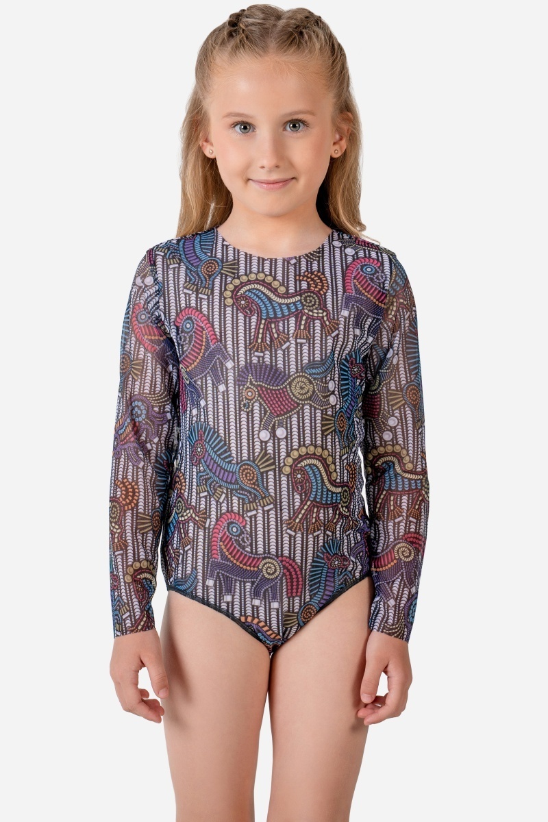 sku: 26002362 | Brand: RoDaSoleil | Size: 104 110 116 122 128 134 140 146 152 | Colors: Цветной | Бренды RoDaSoleil | Детские купальники | Title: Слитный купальник ГОД ЛОШАДИ