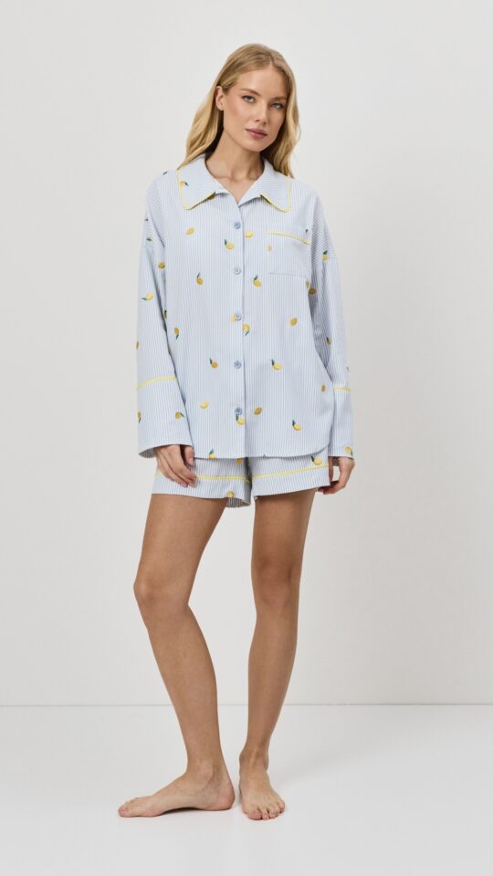 sku: LENORA | Brand: Aruelle  | Size: Small Medium Large XLarge XXLarge  | Colors: Светло-Голубой  | Бренды Aruelle | Домашняя одежда Пижамы | Title: Пижама с шортами LENORA