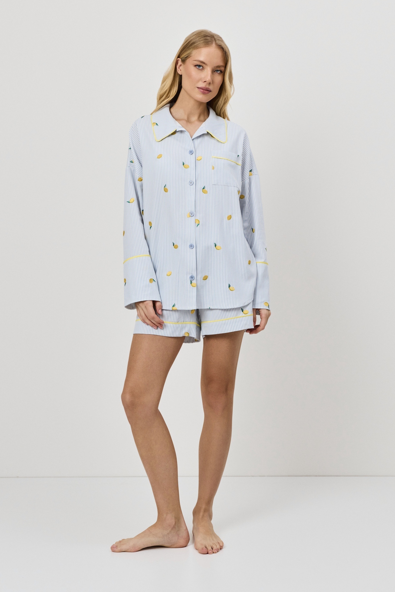 sku: LENORA | Brand: Aruelle  | Size: Small Medium Large XLarge XXLarge  | Colors: Светло-Голубой  | Бренды Aruelle | Домашняя одежда Пижамы | Title: Пижама с шортами LENORA