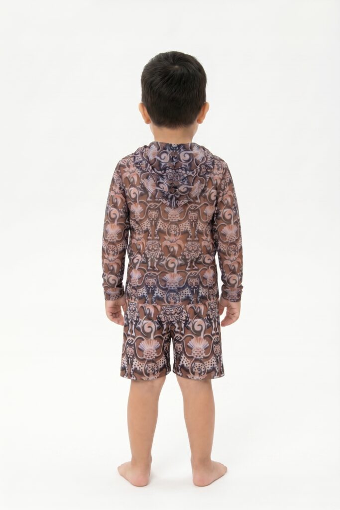 sku: 26002214 | Brand: RoDaSoleil  | Size: 104 110 116 122 128 134 140 146 152 158  | Colors: Цветной  | Бренды RoDaSoleil | Детские купальники | Title: Шорты детские СРЕДНЕВЕКОВЬЕ Коричневый