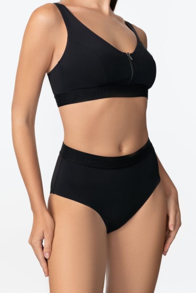 sku: SP2604-Y-322 | Brand: Marc Andre  | Size: 36 38 40 42  | Colors: Черный  | Бренды Marc&Andre | Купальники Раздельные | Title: Топ UPDATE ZIPPER
