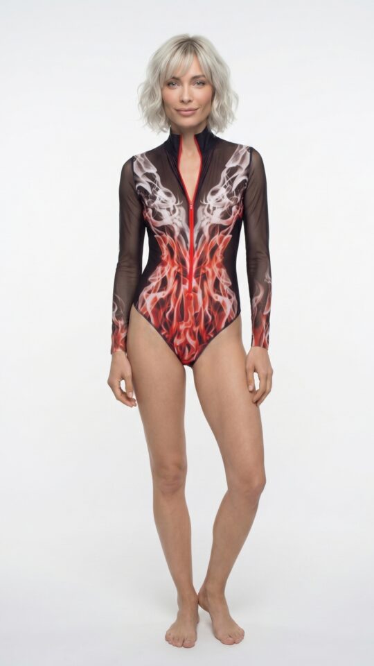 sku: 26003668 | Brand: RoDaSoleil  | Size: XSmall Small Medium Large XLarge  | Colors: Цветной  | Бренды RoDaSoleil | Купальники Слитные | Title: Слитный купальник ОГОНЬ RED