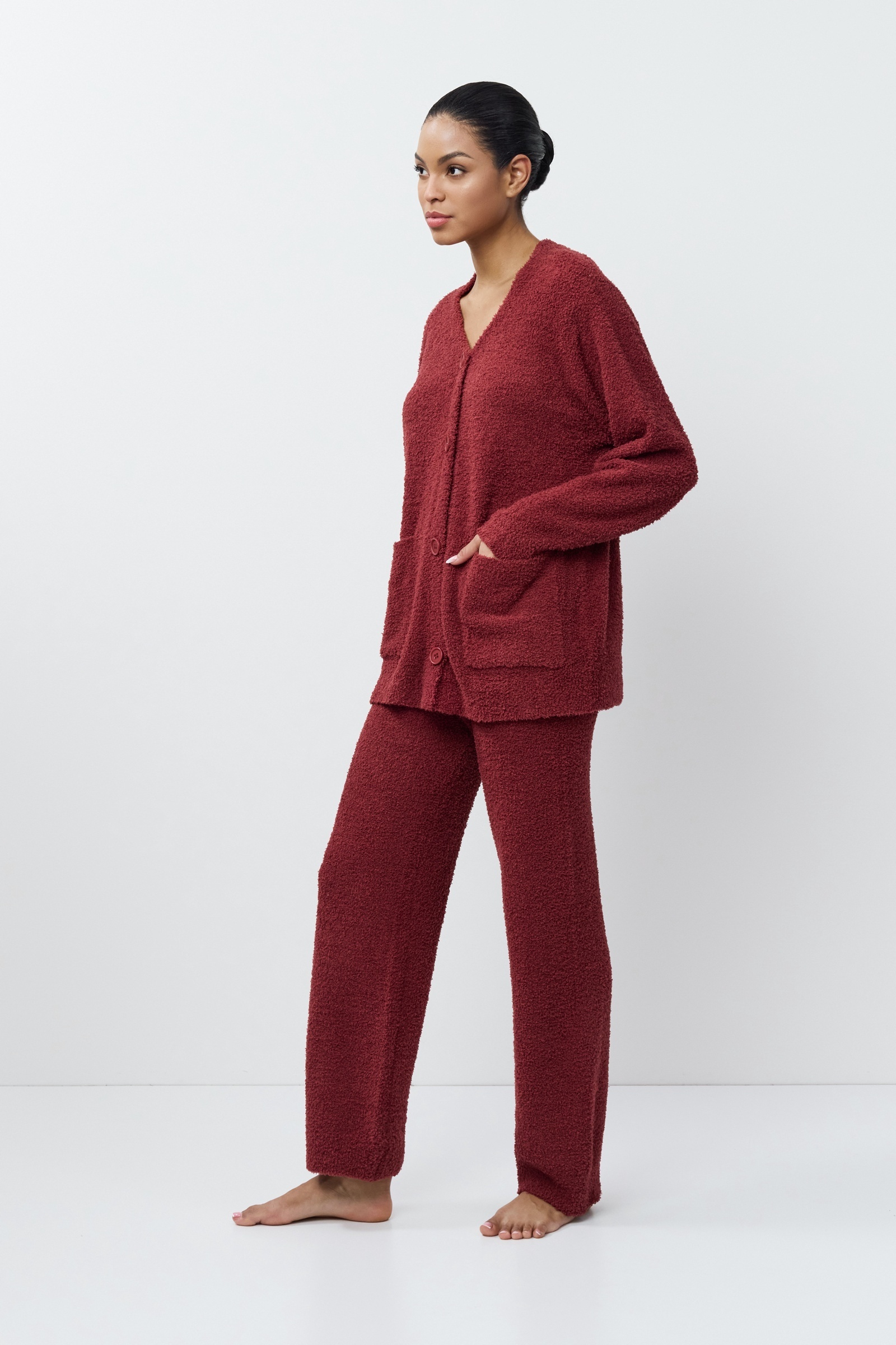 sku: MERRY SET SOFT | Brand: Aruelle | Size: XSmall Small Medium Large XLarge | Colors: Бургундское вино | Бренды Aruelle | Домашняя одежда Костюмы | Title: Комплект с брюками MERRY SET SOFT