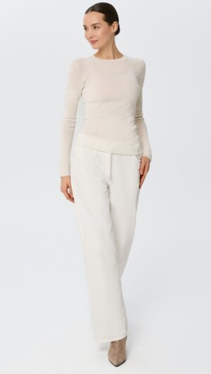 sku: W25-00MW1819 | Brand: Marc Andre  | Size: 36 38 40 42 44 46  | Colors: Белый  | Бренды Marc&Andre | Кашемир Джемперы | Title: Лонгслив SHEER WHISPER