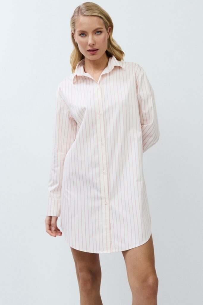 sku: ZEPHYR | Brand: Aruelle  | Size: XSmall Small Medium Large XLarge XXLarge  | Colors: Кремовый/Розовый  | Бренды Aruelle | Домашняя одежда Сорочки | Title: Сорочка ZEPHYR