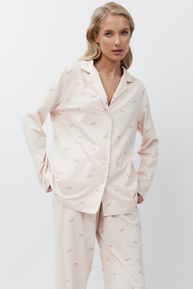 sku: YVETTE | Brand: Aruelle  | Size: XSmall Small Medium Large XLarge XXLarge  | Colors: Персиковый  | Бренды Aruelle | Домашняя одежда Пижамы | Title: Пижама с брюками YVETTE