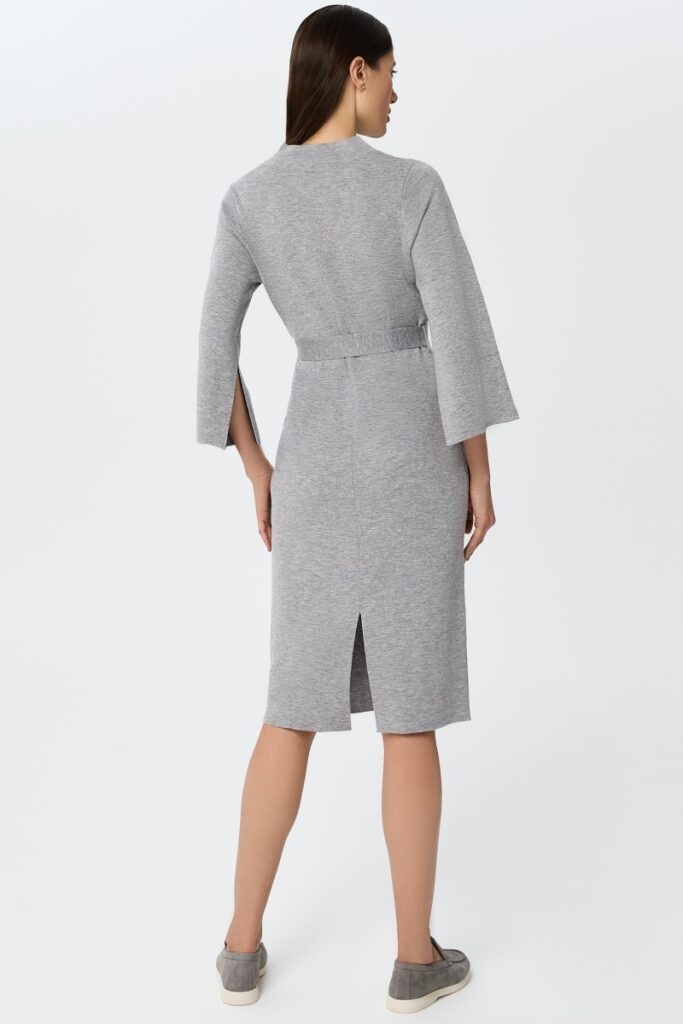 sku: W25-00CH0203 | Brand: Marc Andre  | Size: 36 38 40 42 44  | Colors: Серый  | Бренды Marc&Andre | Кашемир | Title: Платье ETERNAL WAVES