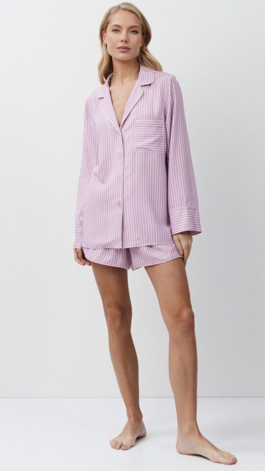 sku: MARGARETH | Brand: Aruelle  | Size: XSmall Small Medium Large XLarge XXLarge  | Colors: Лаванда  | Бренды Aruelle | Домашняя одежда Пижамы | Title: Пижама с шортами MARGARETH