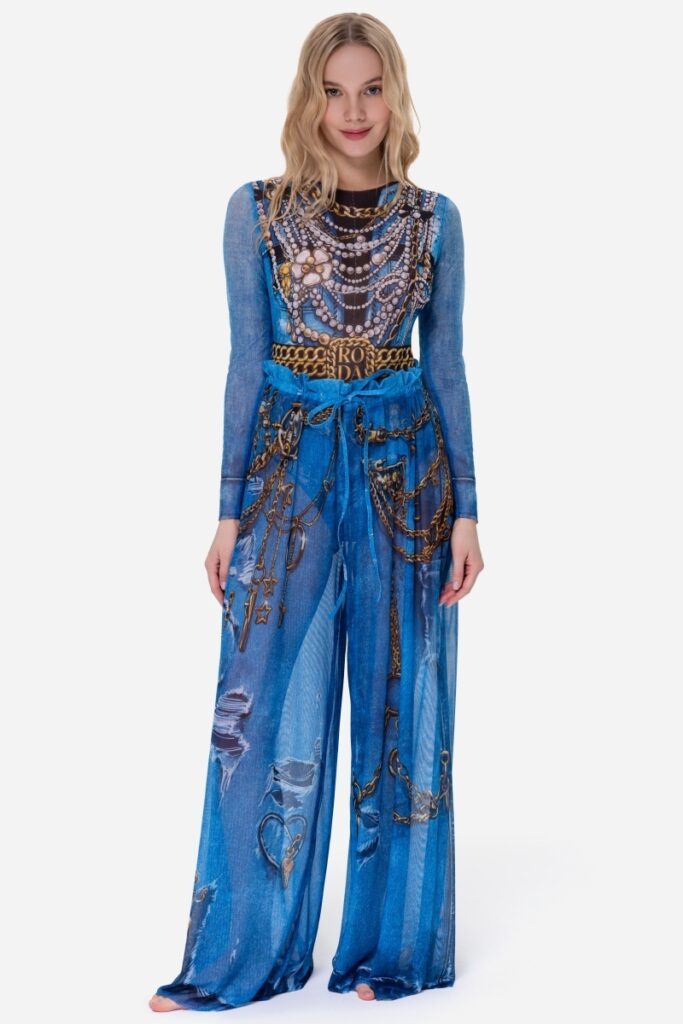 sku: 25002016 | Brand: RoDaSoleil  | Size: Onesize  | Colors: Цветной  | Бренды RoDaSoleil | Пляжная одежда | Title: Брюки ДЖИНС