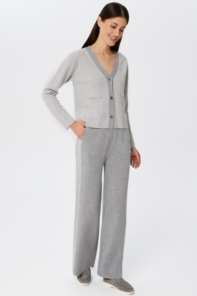 sku: W25-00CH0210 | Brand: Marc Andre  | Size: 36 38 40 42 44 46  | Colors: Серый  | Бренды Marc&Andre | Кашемир Брюки | Title: Брюки ETERNAL WAVES