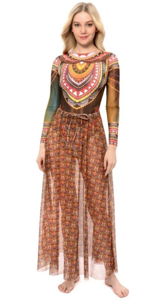 sku: 22000378 | Brand: RoDaSoleil  | Size: Onesize  | Colors: Коричневый  | Бренды RoDaSoleil | Пляжная одежда | Title: Юбка АФРИКА