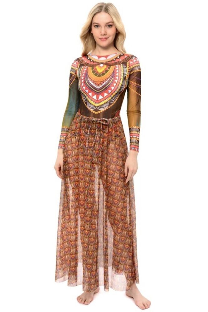 sku: 22000378 | Brand: RoDaSoleil | Size: Onesize | Colors: Коричневый | Бренды RoDaSoleil | Пляжная одежда | Title: Юбка АФРИКА