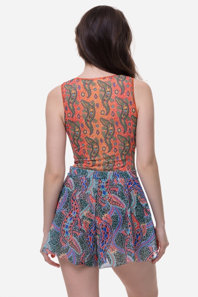 sku: 25001673 | Brand: RoDaSoleil  | Size: XSmall Small Medium Large  | Colors: Цветной  | Бренды RoDaSoleil | Пляжная одежда | Title: Шорты КРОКОДИЛ МУЛЬТИКОЛОР ПАТТЕРН