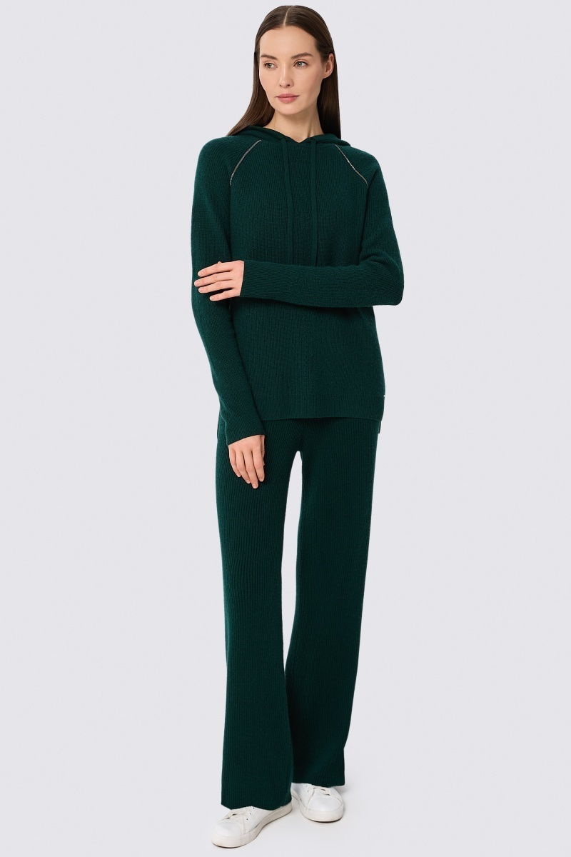 sku: W25-00CH0314 | Brand: Marc Andre  | Size: 36 38 40 42 44 46  | Colors: Изумруд  | Бренды Marc&Andre | Кашемир Джемперы | Title: Джемпер с капюшоном QUITE MOTION