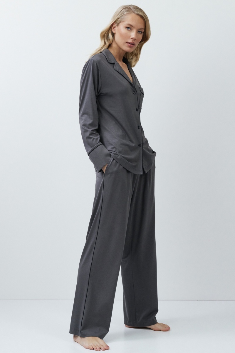 sku: CADANCE GREY | Brand: Aruelle | Size: XSmall Small Medium Large XLarge XXLarge | Colors: Темно-Серый | Бренды Aruelle | Домашняя одежда Пижамы | Title: Пижама с брюками CADANCE GREY