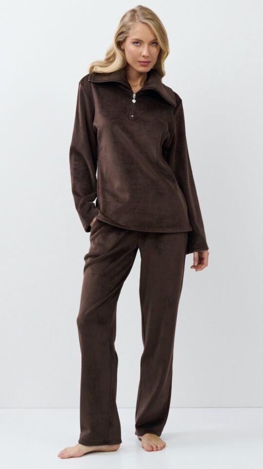sku: MILENE SET SOFT | Brand: Aruelle  | Size: XSmall Small Medium Large XLarge XXLarge  | Colors: Шоколадный  | Бренды Aruelle | Домашняя одежда Костюмы | Title: Комплект с брюками MILENE SET SOFT
