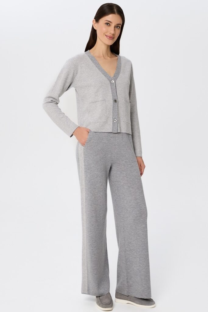sku: W25-00CH0210 | Brand: Marc Andre  | Size: 36 38 40 42 44 46  | Colors: Серый  | Бренды Marc&Andre | Кашемир Брюки | Title: Брюки ETERNAL WAVES